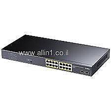 ��� ���� �� ����� CUDY GS1020PS2-IL 16 Ports Gigabit PoE 300W 2 SFP Ports