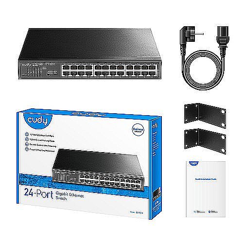 ��� ��� ����� ������ CUDY GS1024 24 Ports Gigabit Switch