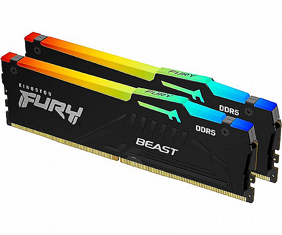�. ����� Kingston FURY Beast RGB 64GB 2x32GB DDR5 5600MHz C40