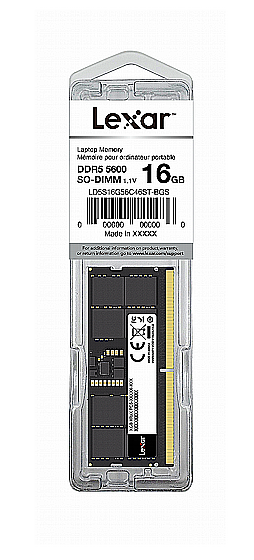 Lexar SODIMM 16GB DDR5 5600Mhz 262pin CL46 1.1V Blister Pac